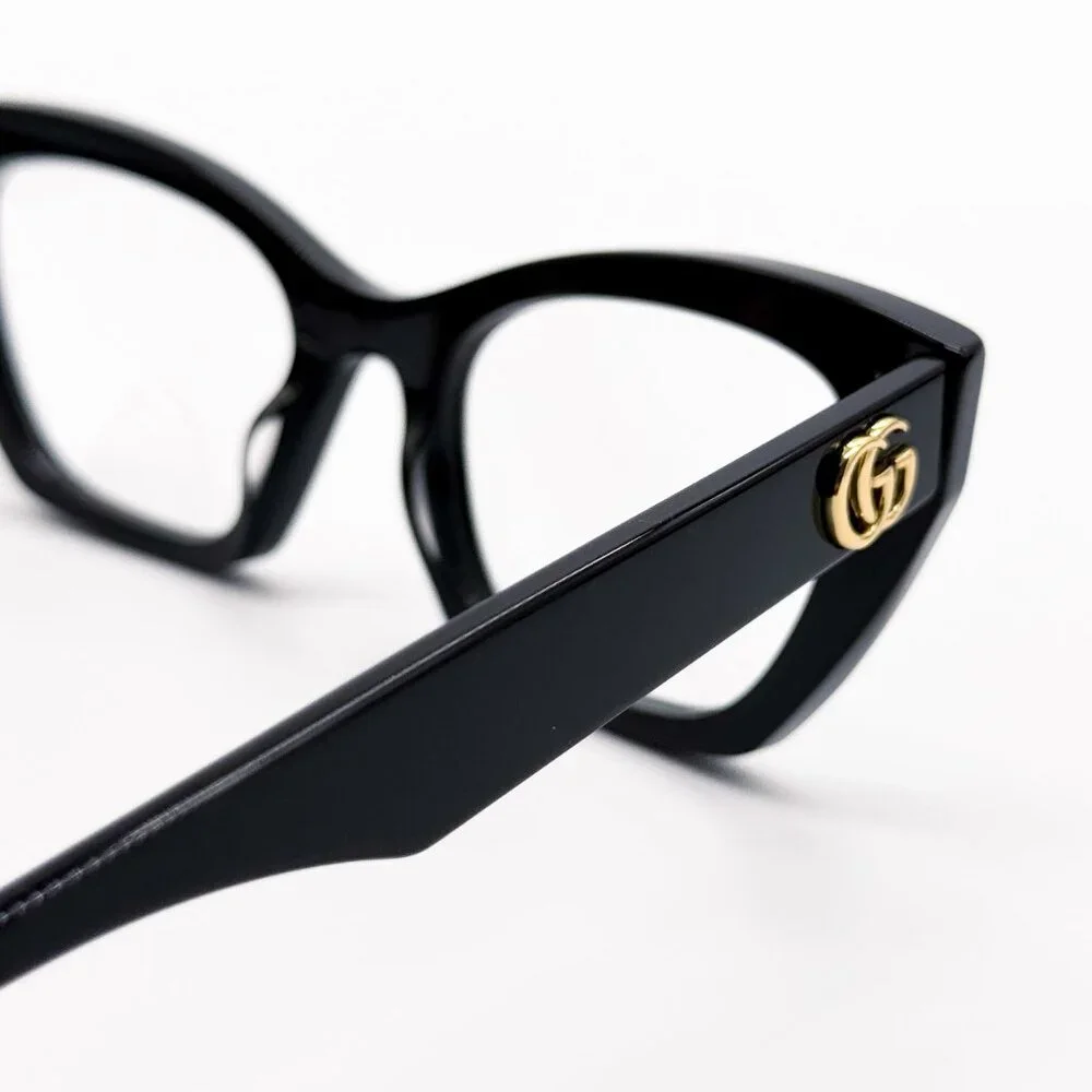 NEW GUCCI GG1334O 001 EYEGLASSES WOMEN BLACK CAT EYE EYEWEAR GUCCI